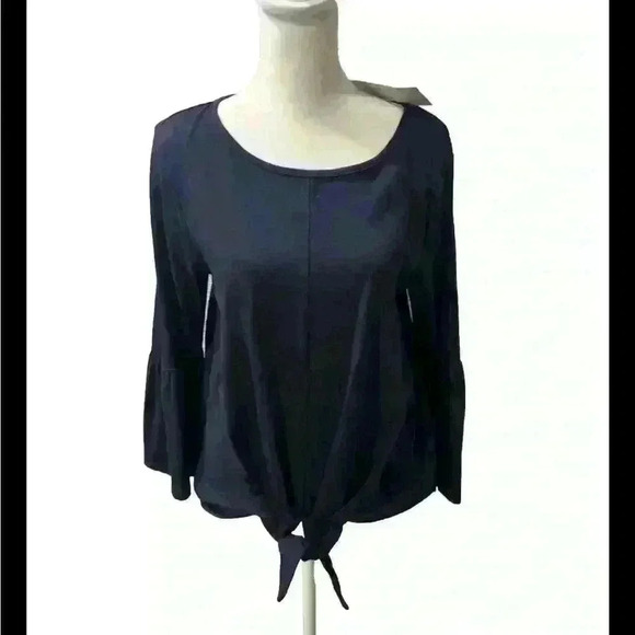Navy Belk New Directions Blouse New With Tags - Picture 1 of 5